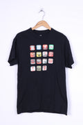 L.F.C Mens M T-Shirt Liverpool Football Club Black Graphis Cotton