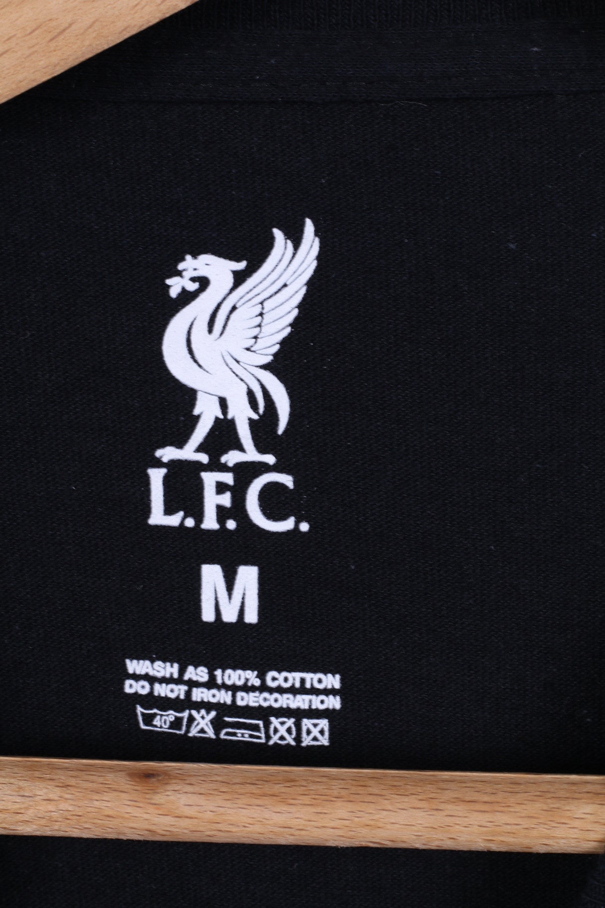 L.F.C Mens M T-Shirt Liverpool Football Club Black Graphis Cotton