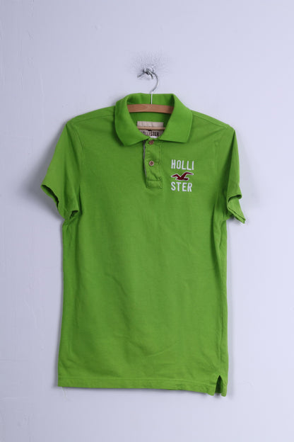 Hollister California Mens M Polo Shirt Green Cotton Short Sleeve