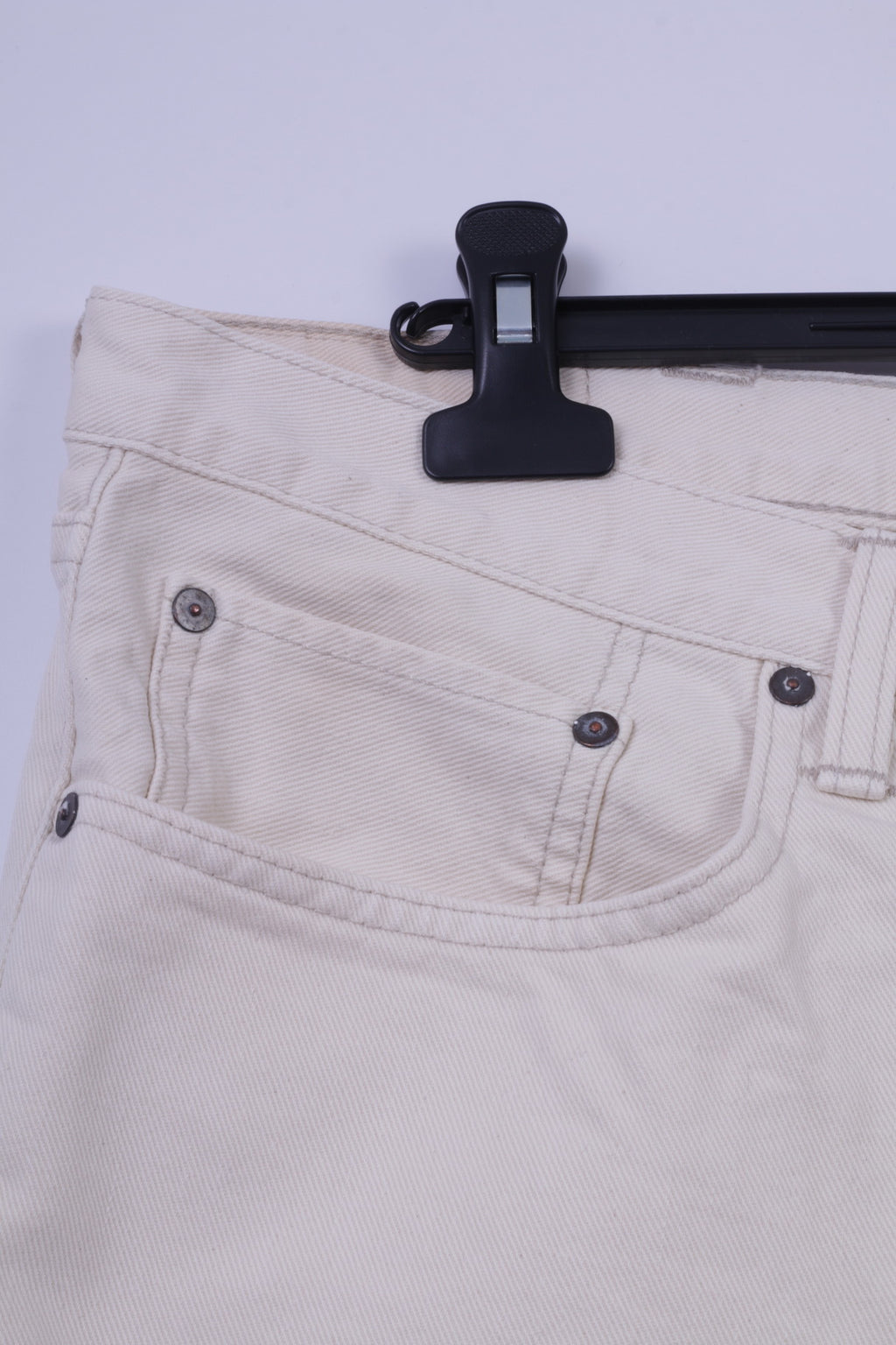 Eddie Bauer Mens 40 x 32 Jeans Trousers Beige Cotton Straight Leg Plus Size Pants