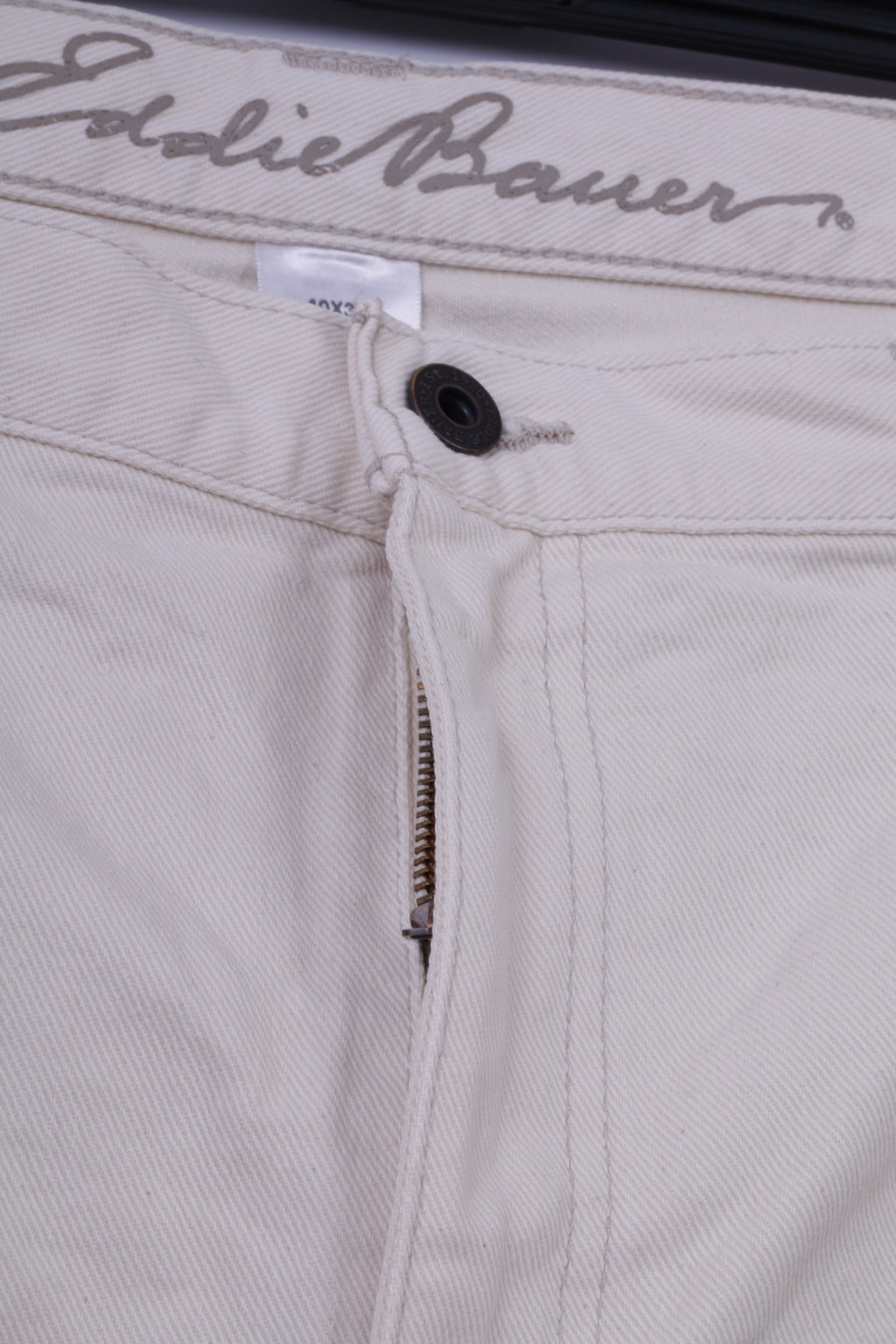 Eddie Bauer Mens 40 x 32 Jeans Trousers Beige Cotton Straight Leg Plus Size Pants