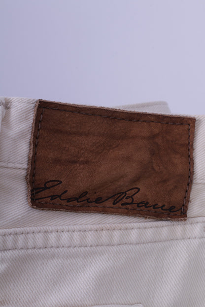Pantaloni jeans da uomo 40 x 32 Eddie Bauer Pantaloni beige a gamba dritta in cotone taglie forti 
