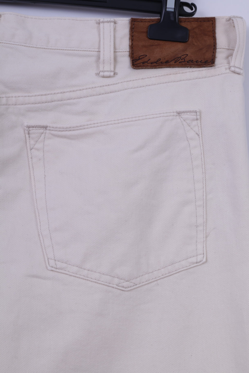 Eddie Bauer Mens 40 x 32 Jeans Trousers Beige Cotton Straight Leg Plus Size Pants
