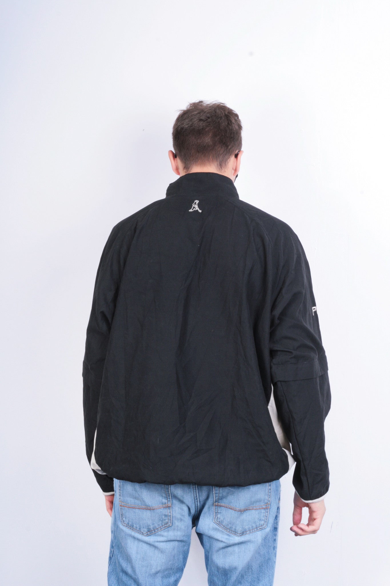 Ping Collection Mens XL Jacket Zip Neck Black Superior - RetrospectClothes
