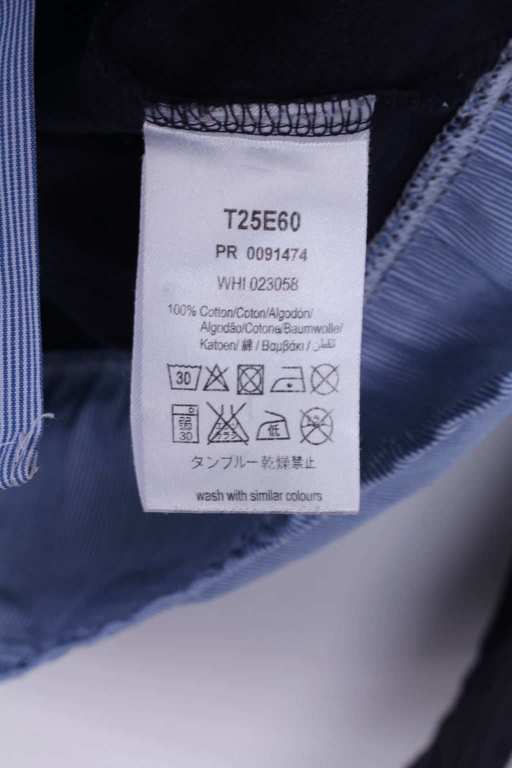 Polo Timberland da ragazzo M 16 manica lunga in cotone blu scuro colletto bianco 