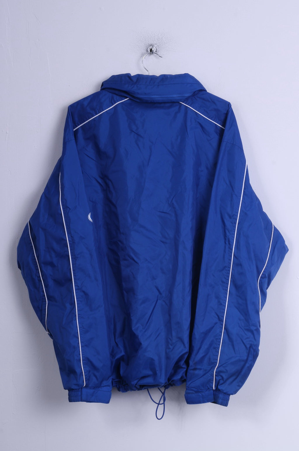 Giacca PROSTAR da uomo XL in nylon blu con cappuccio nascosto Cramlington Town FC