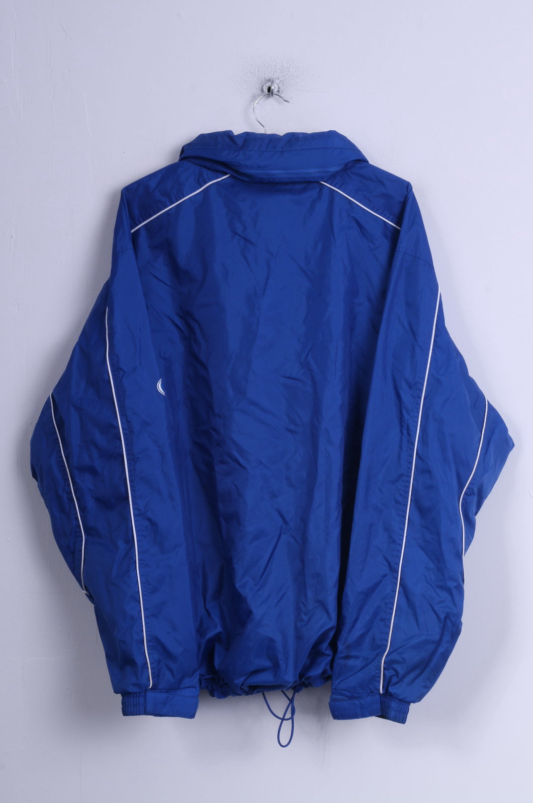 Giacca PROSTAR da uomo XL in nylon blu con cappuccio nascosto Cramlington Town FC