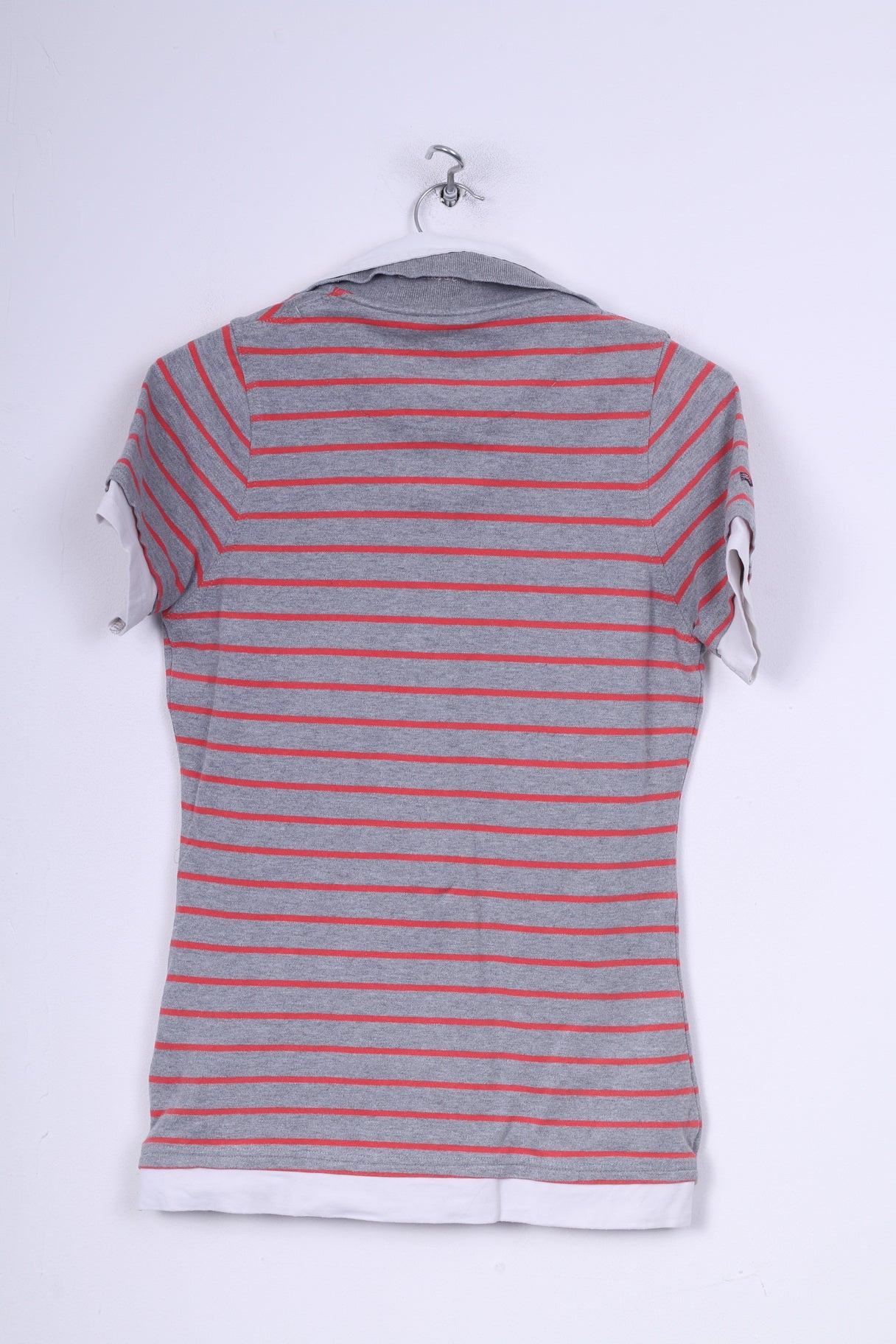 Nouvelle-Zélande Auckland Femmes 3 S Polo Rayé Gris Double Col Lnza Haut En Coton 