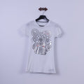 IOD By Steven Trussell Femmes L (S) Chemise Blanc Silver Bear Long Fit Top