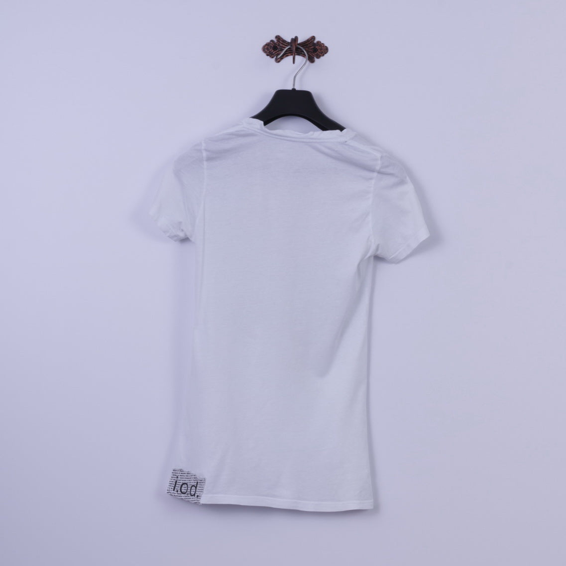 IOD By Steven Trussell Femmes L (S) Chemise Blanc Silver Bear Long Fit Top