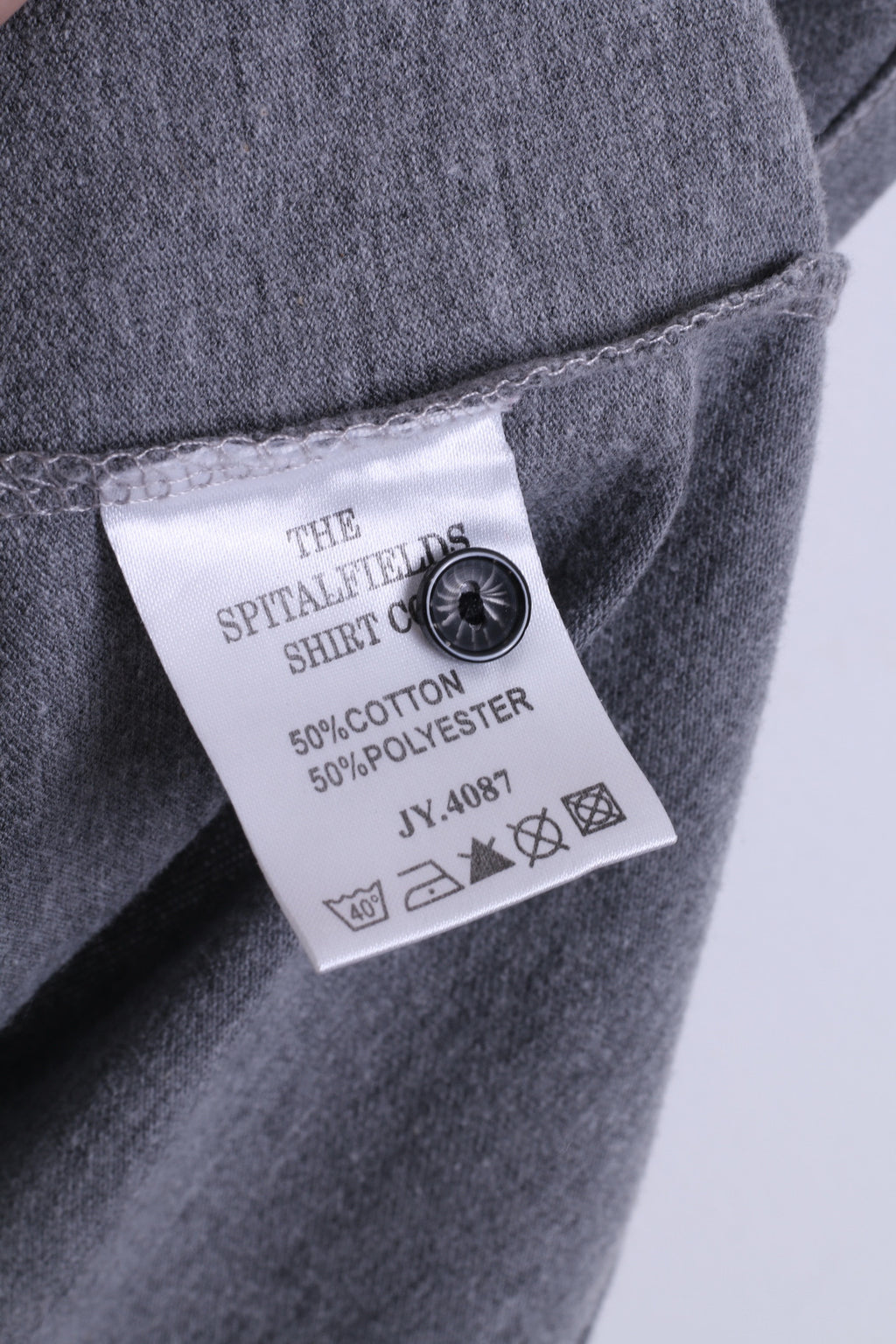 The Spitalfields Shirt CO Polo M Homme Gris Chien Bulldog Coton