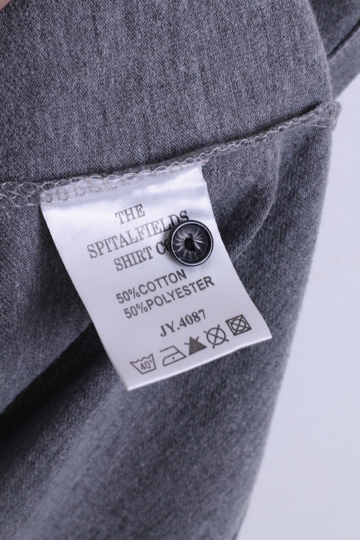 The Spitalfields Shirt CO Polo M Homme Gris Chien Bulldog Coton