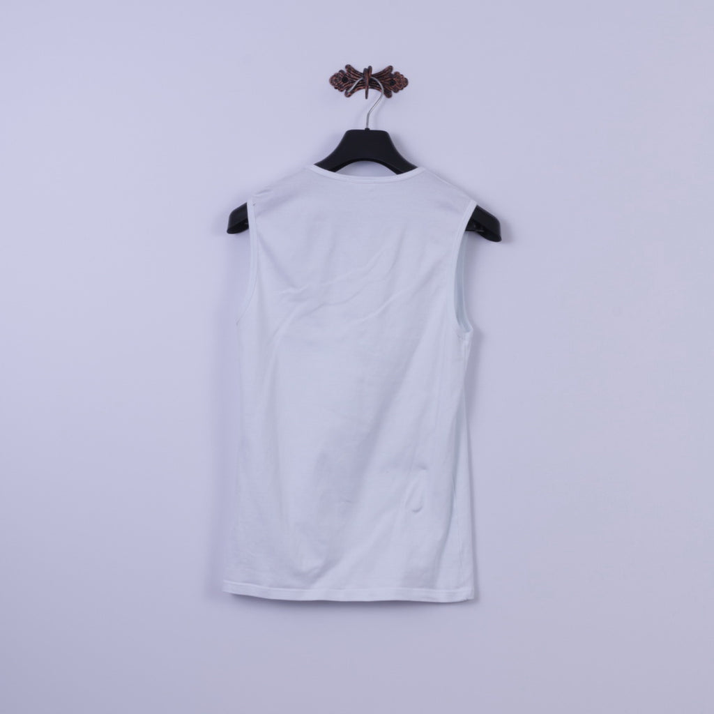 Nottingham Mens 6 M Shirt White Cotton Stretch Classic Base Tank Top Sleeveless