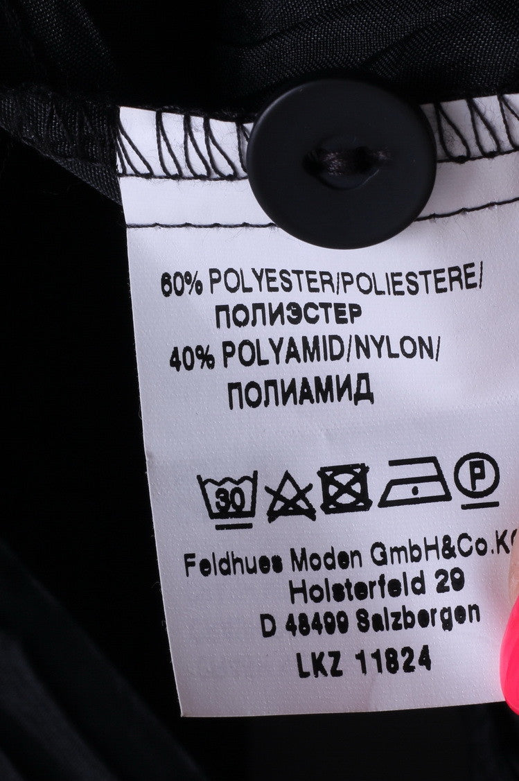 Allessa W.Collection Chemisier XXL à volants pour femme Noir vintage 16