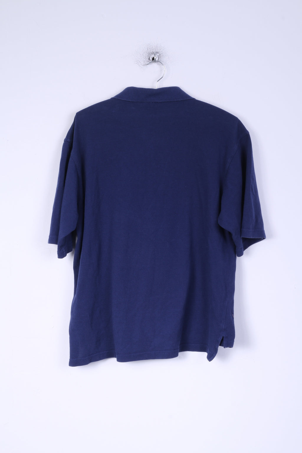 Adidas Homme L (M) Polo Coton Bleu Marine Boutons Détaillés Haut de Sport