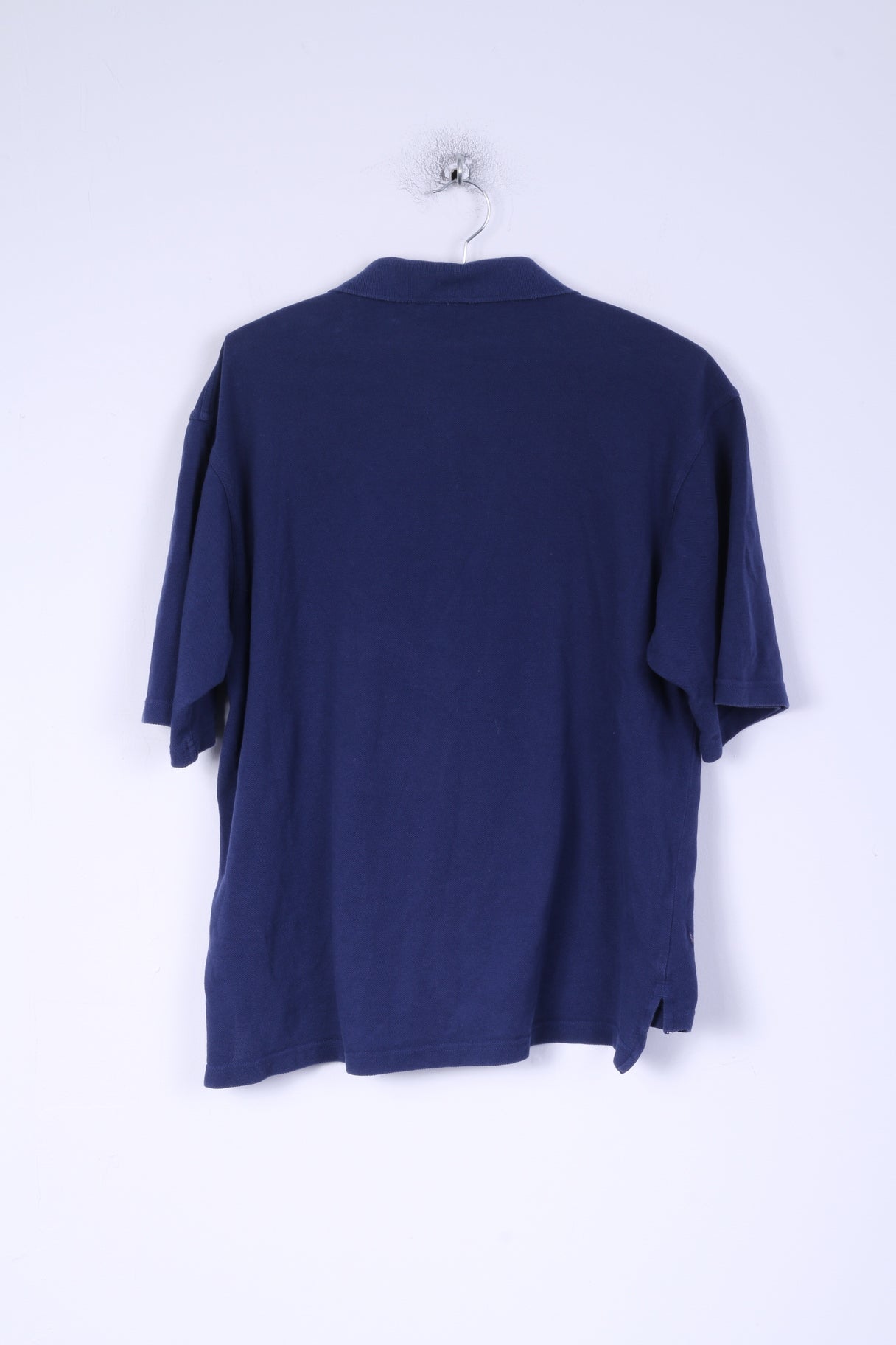 Adidas Homme L (M) Polo Coton Bleu Marine Boutons Détaillés Haut de Sport