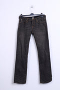 Fracomina Womens Trousers M Denim Cotton Dark Grey Jeans - RetrospectClothes