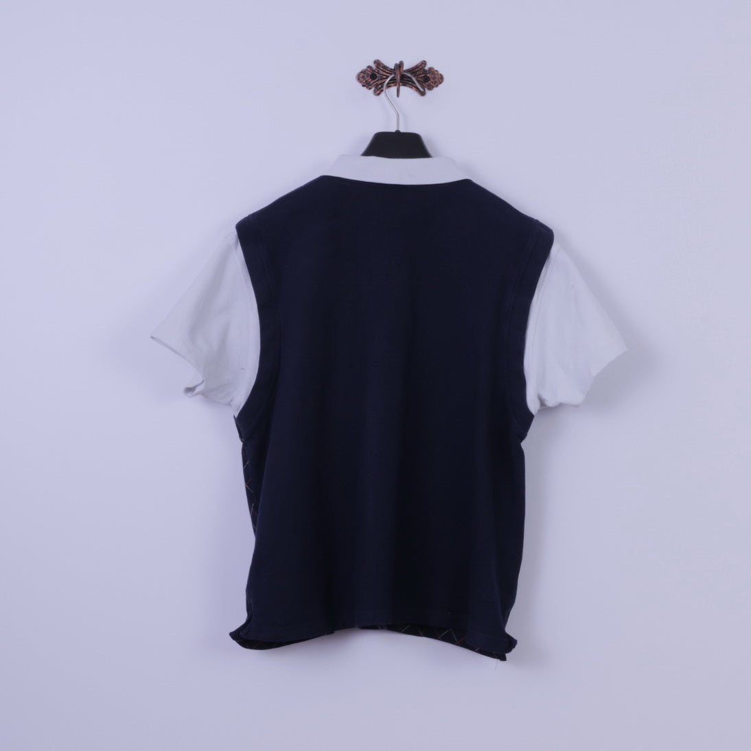 Polo da uomo L di Cotton Traders Budweiser Bud Gold Navy Top in cotone