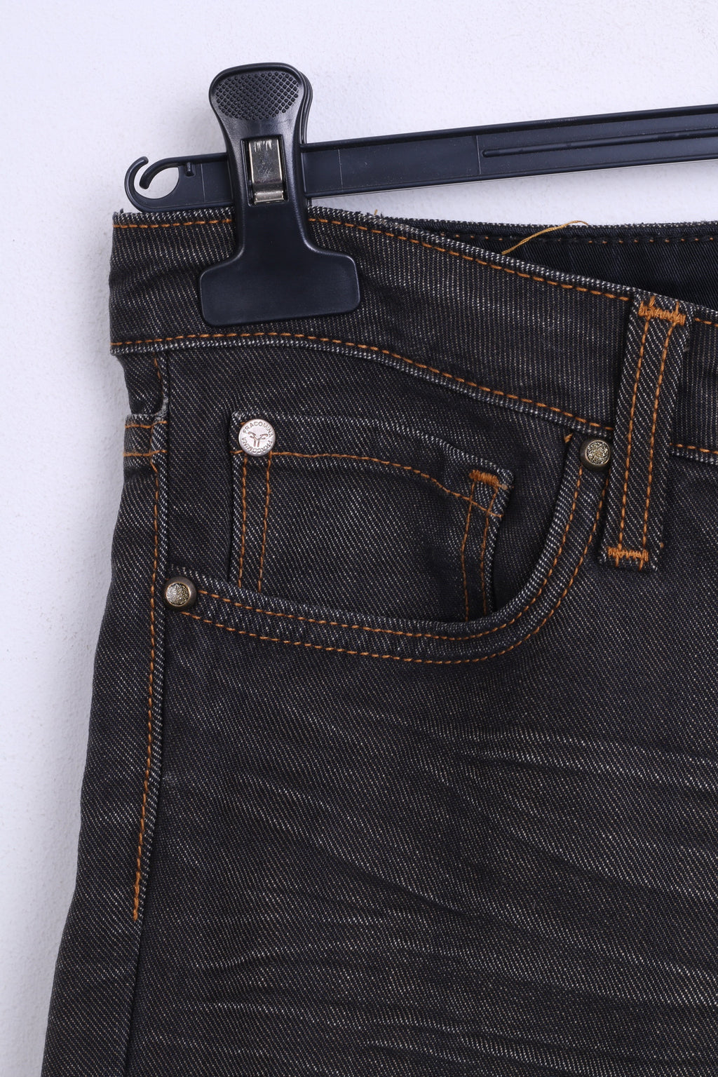 Fracomina Womens Trousers M Denim Cotton Dark Grey Jeans - RetrospectClothes