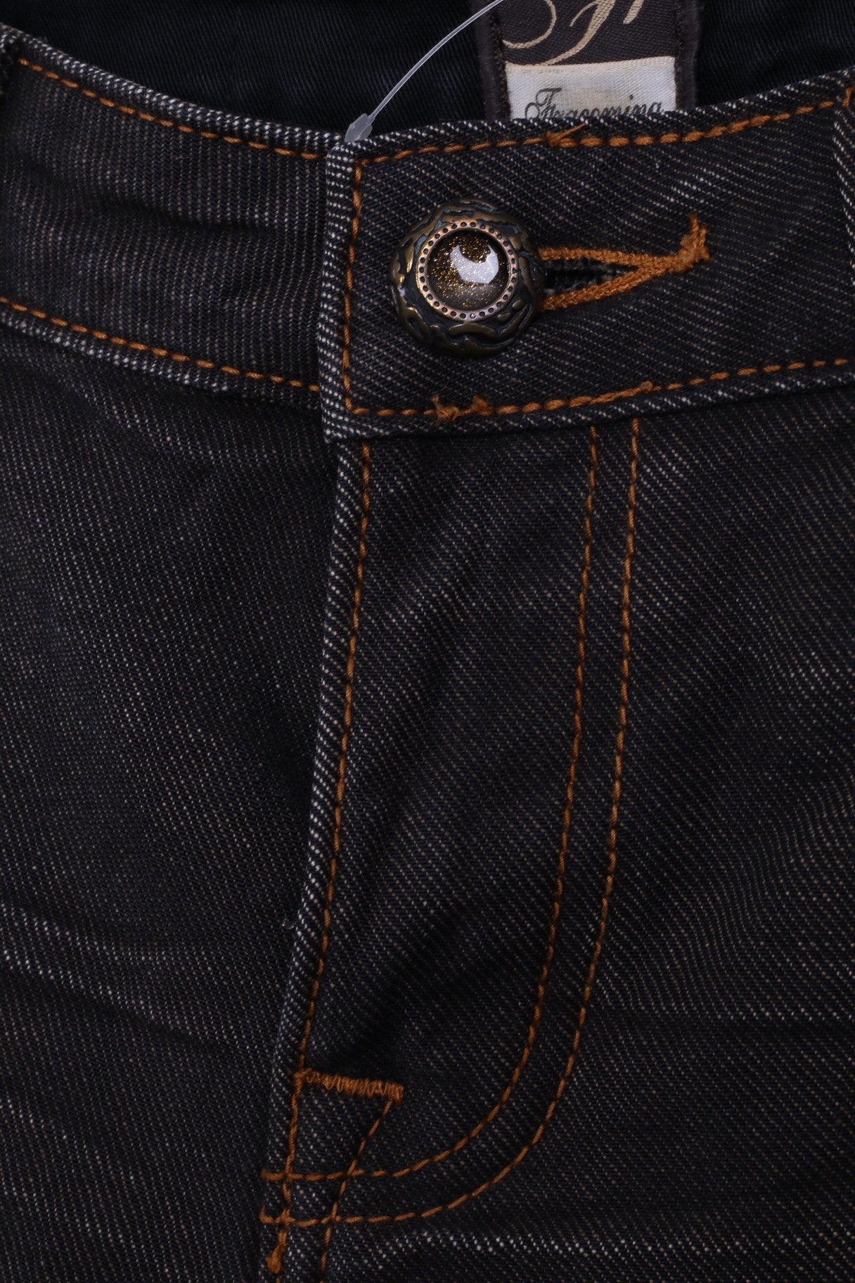 Fracomina Womens Trousers M Denim Cotton Dark Grey Jeans - RetrospectClothes