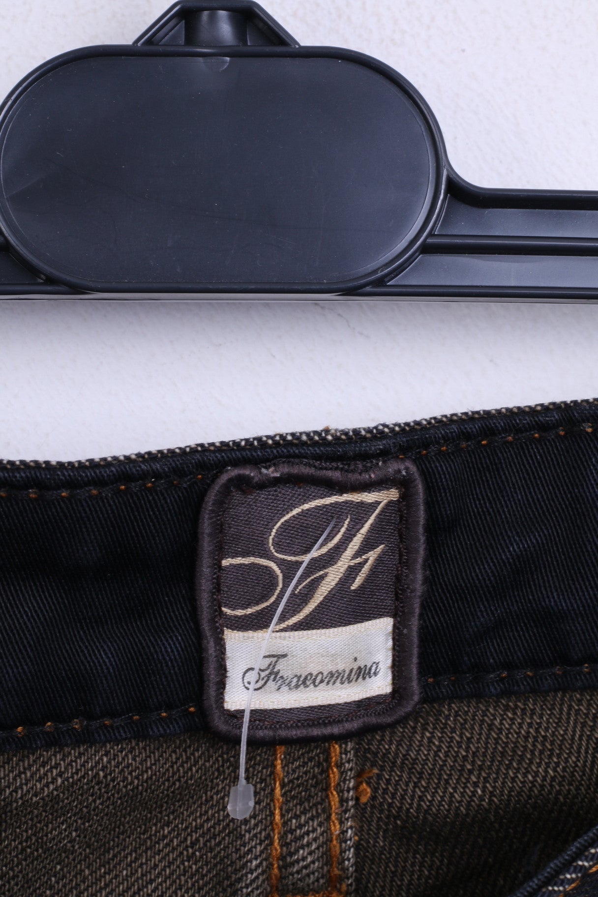 Fracomina Womens Trousers M Denim Cotton Dark Grey Jeans - RetrospectClothes