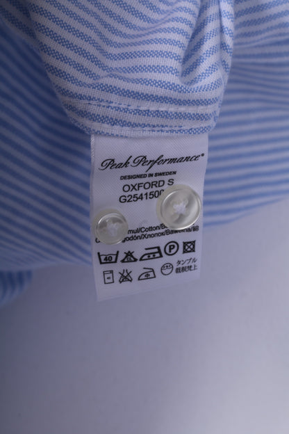 Camicia casual da uomo Peak Performance, colletto button down, manica lunga a righe 