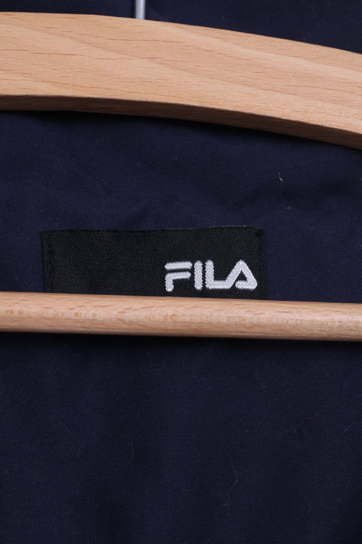 Giacca Fila da uomo L, leggera, con cerniera, collo e cerniera, abbigliamento sportivo, tasca Kangaoo, blu scuro 