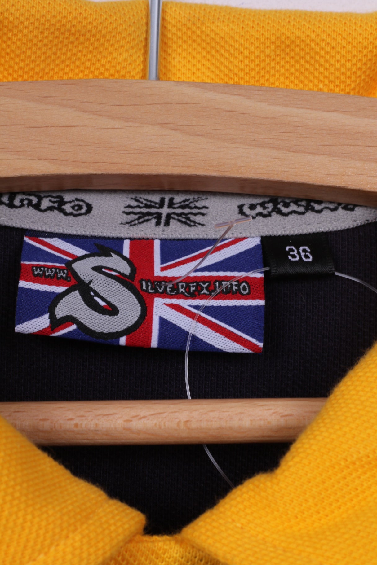 Silverfx Polo à manches longues pour hommes 36 S, haut à manches Reaglan bleu marine 