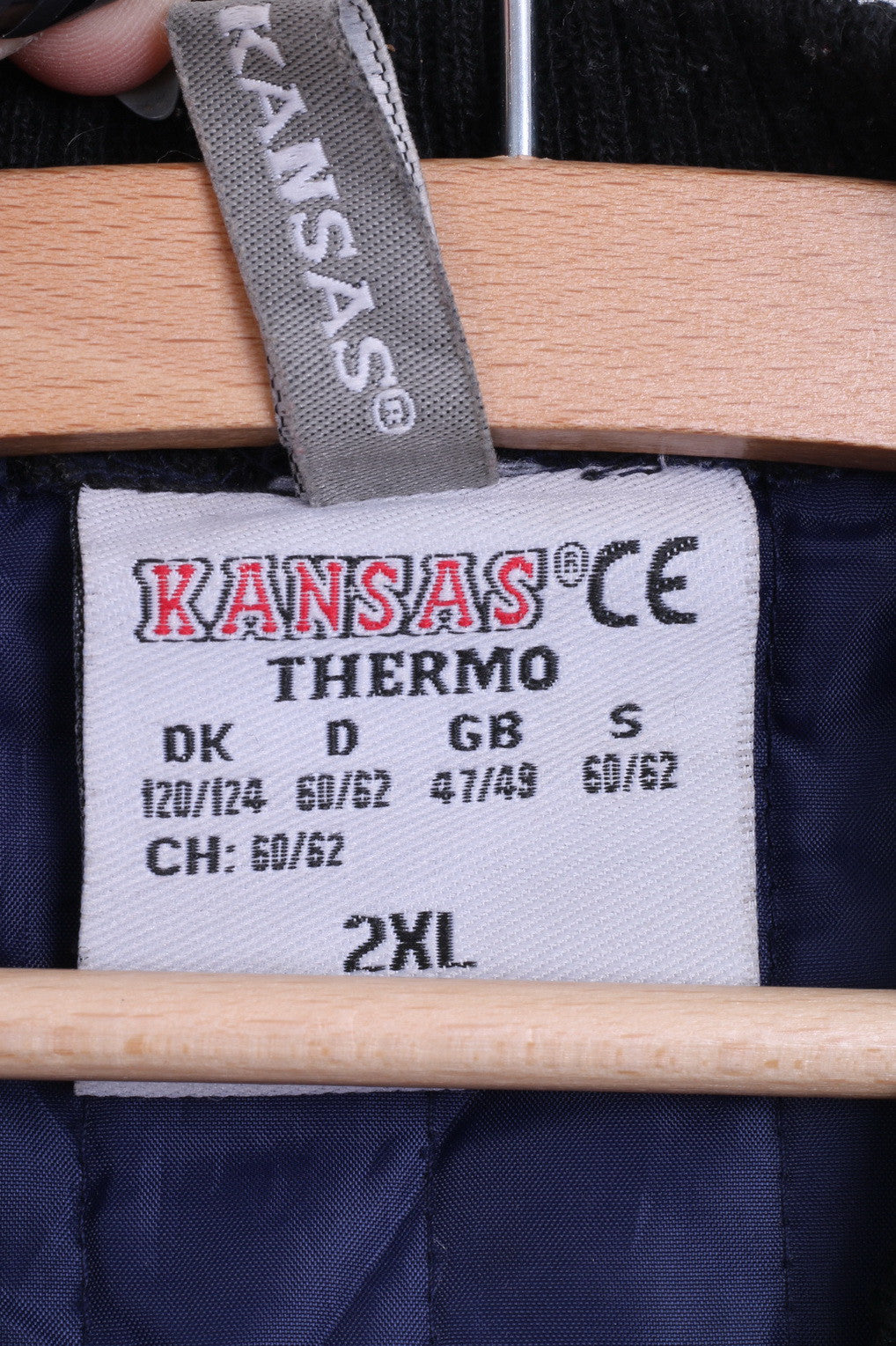 Kansas Mens 2XL 47/49 Jacket Bomber Thermo Quilted Navy - RetrospectClothes