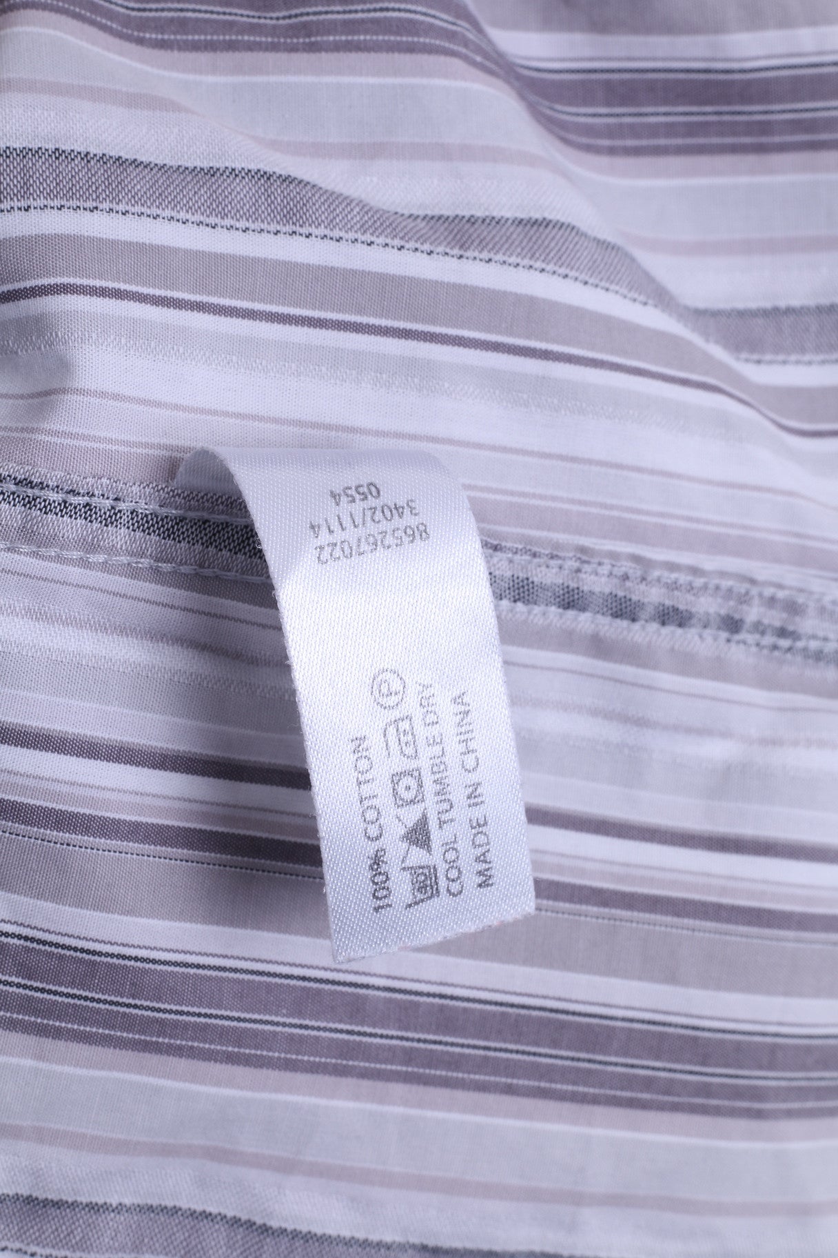 Jeff Banks London Mens L Casual Shirt Striped Cotton White - RetrospectClothes
