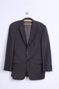 Marks&Spencer Mens 40'' M Blazer Jacket Grey Single Breasted Wool - RetrospectClothes