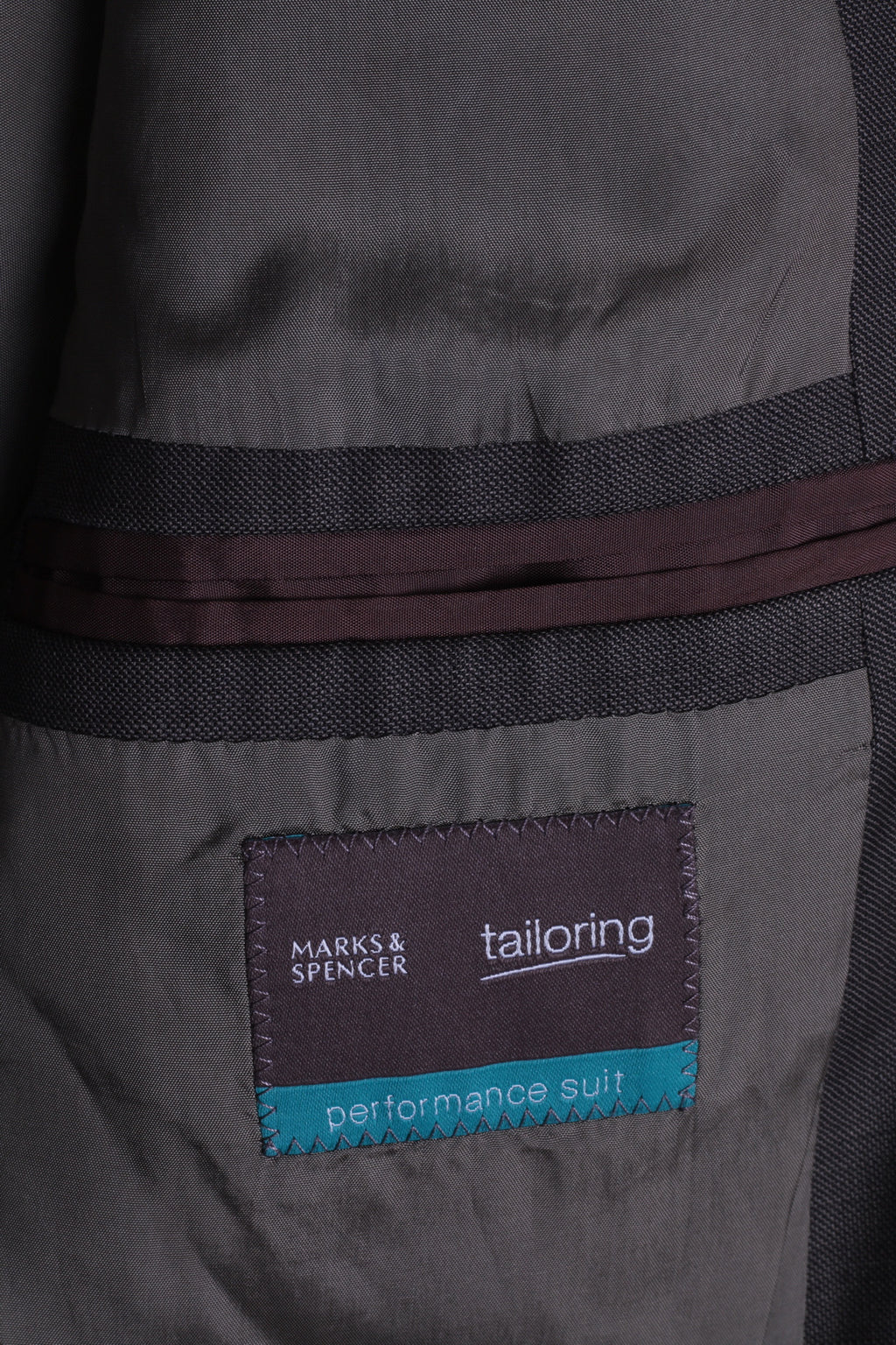 Marks&Spencer Mens 40'' M Blazer Jacket Grey Single Breasted Wool - RetrospectClothes