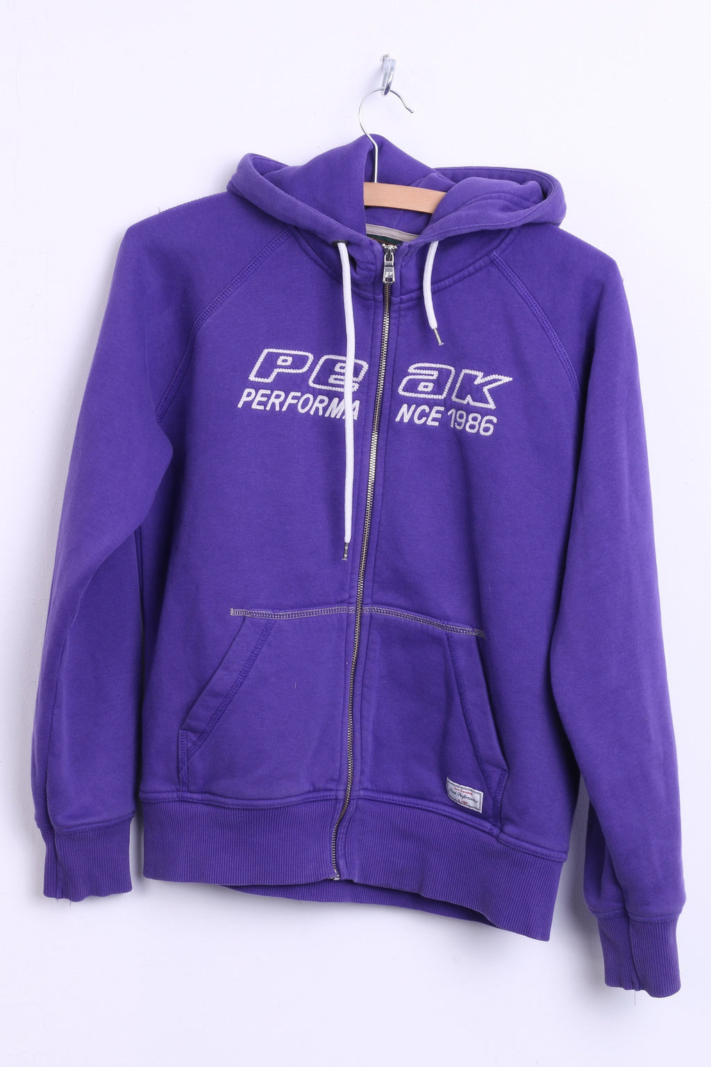Peak Performance Womens L Sweatshirt Purple Hood Cotton Top - RetrospectClothes