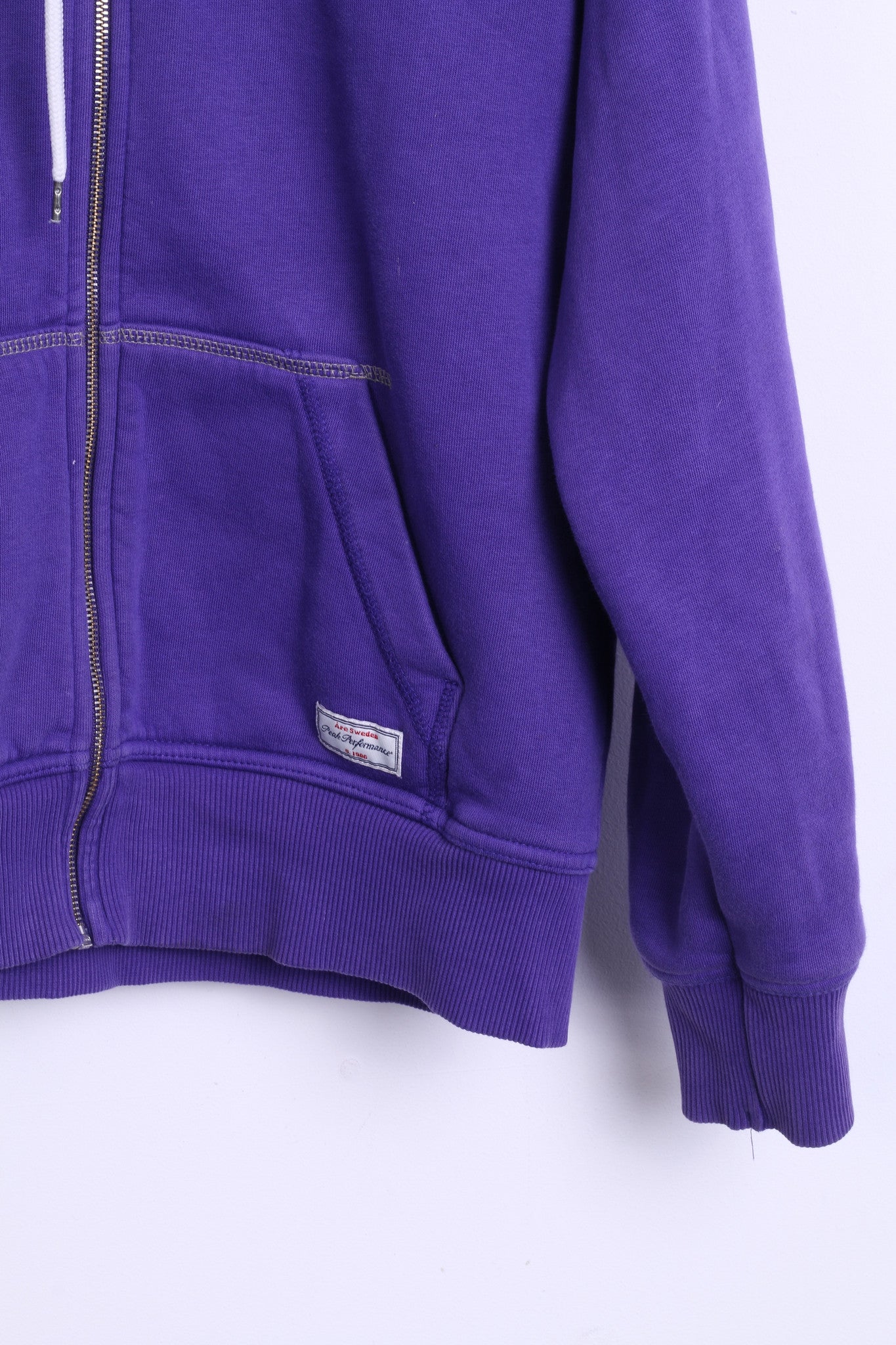 Peak Performance Womens L Sweatshirt Purple Hood Cotton Top - RetrospectClothes