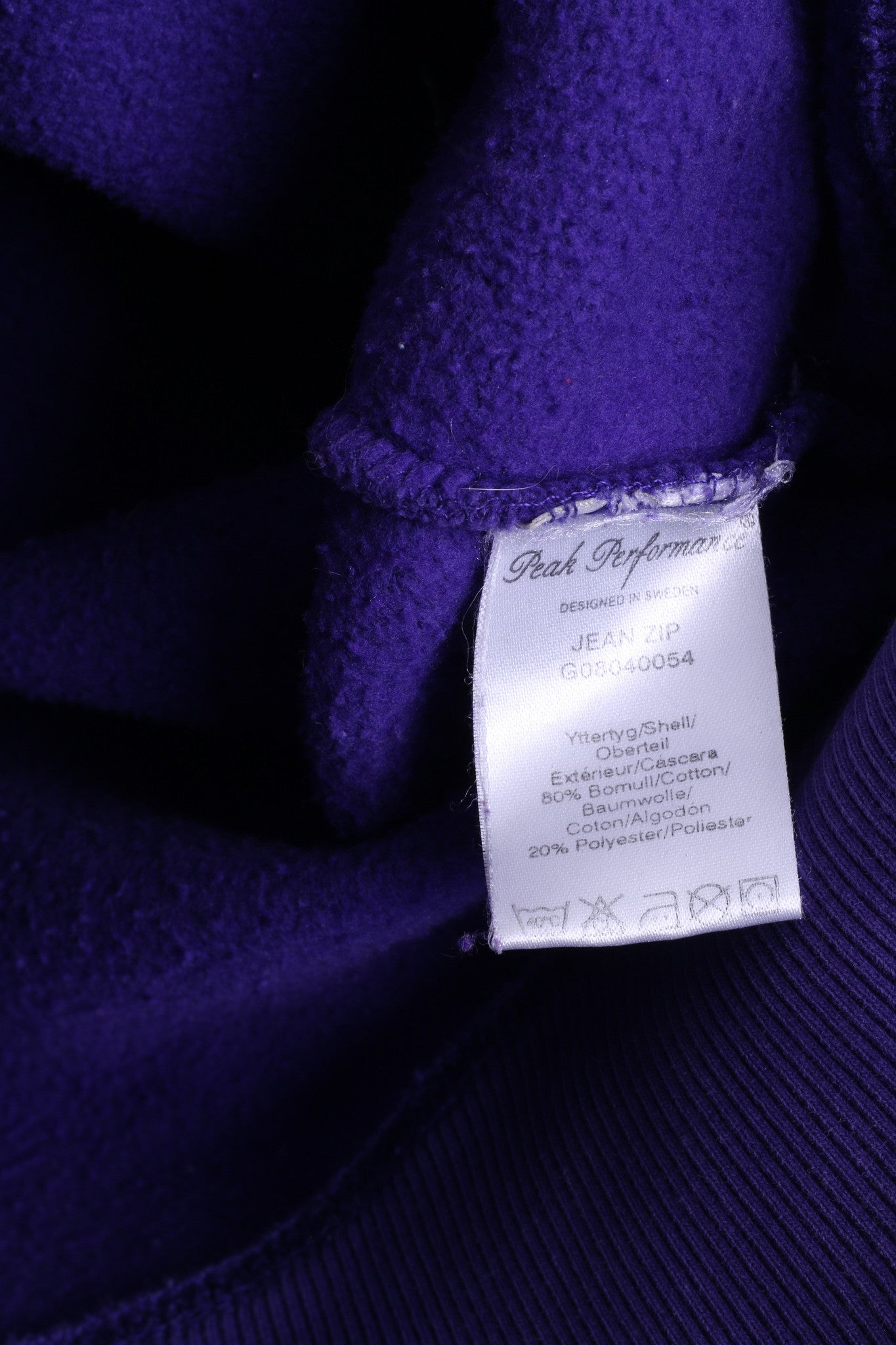 Peak Performance Womens L Sweatshirt Purple Hood Cotton Top - RetrospectClothes