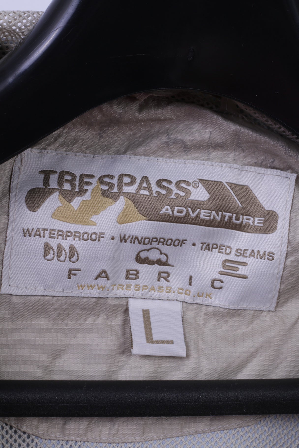Trespass Womens L Jacket Navy Nylon Waterproof Adventure Outdoor Hooded Top
