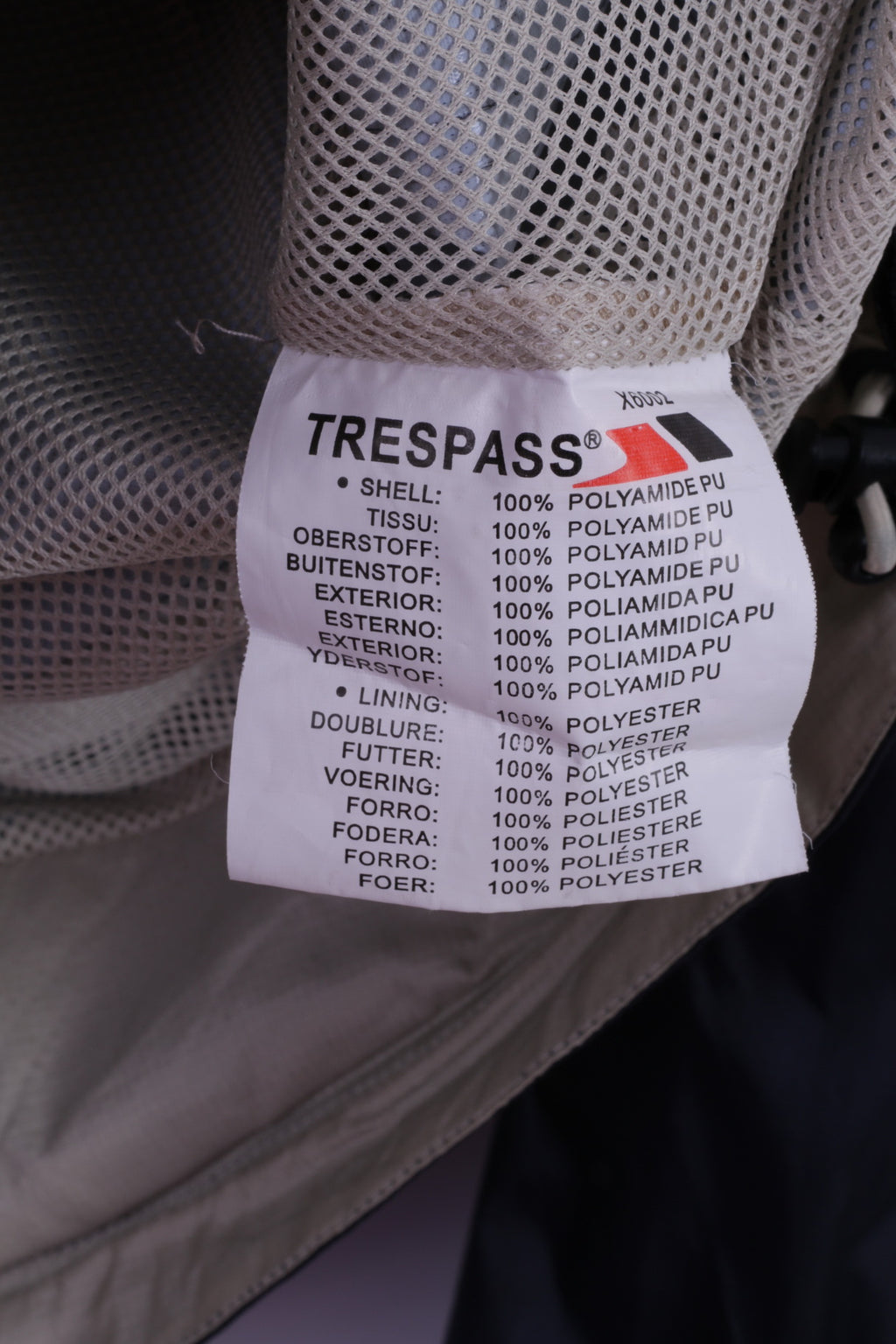 Trespass Giacca da donna L Giacca in nylon blu scuro impermeabile Adventure Outdoor con cappuccio