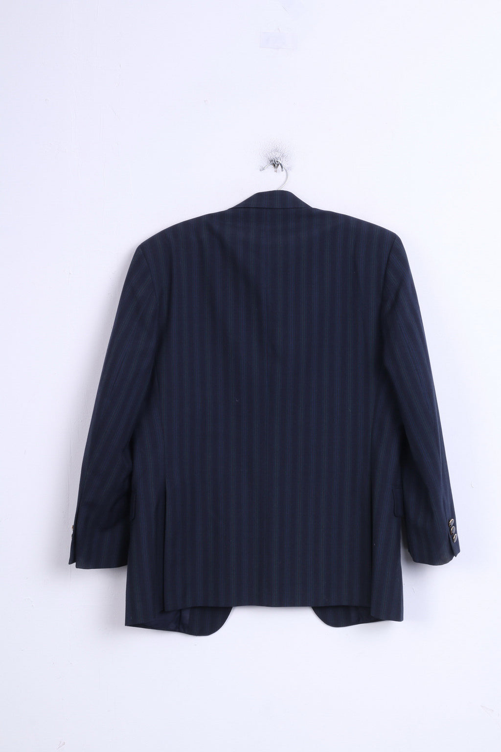 Dino Valente Mens 36 Blazer Jacket Wool Dark Grey Single Breasted Vintage - RetrospectClothes