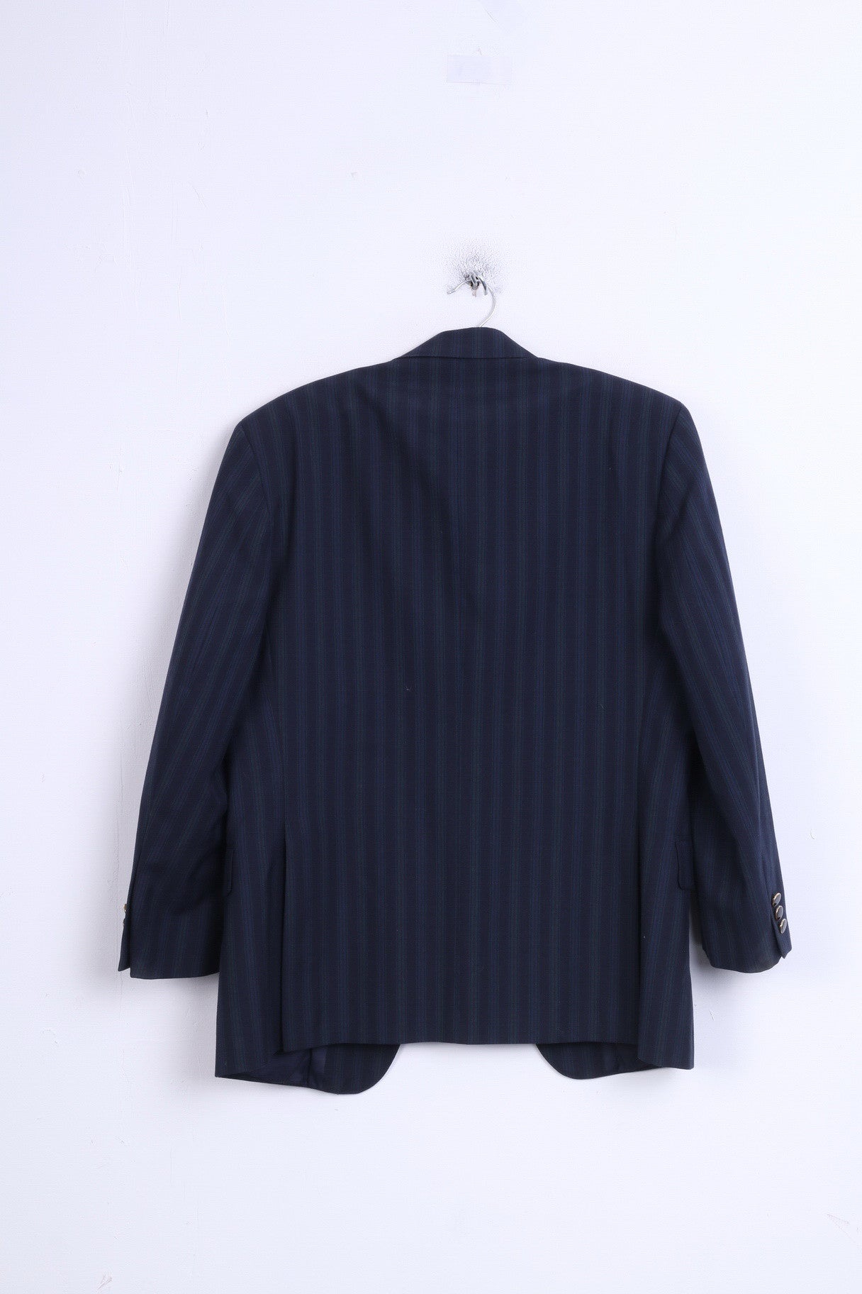 Dino Valente Mens 36 Blazer Jacket Wool Dark Grey Single Breasted Vintage - RetrospectClothes