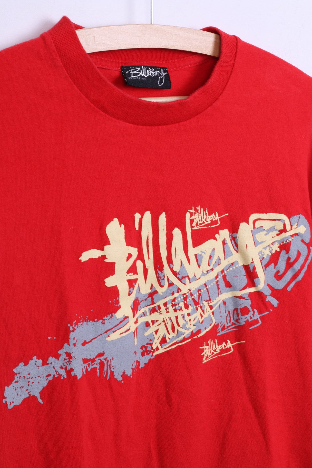 Billdbong Chemise Graphique M Homme Rouge Coton Col Rond