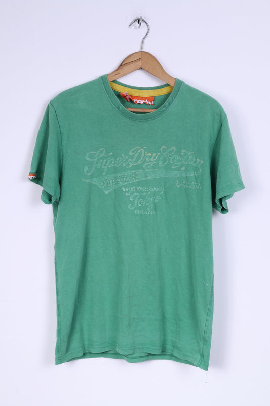 Superdry Mens SM T-Shirt Green Cotton Tokyo Shirt Top