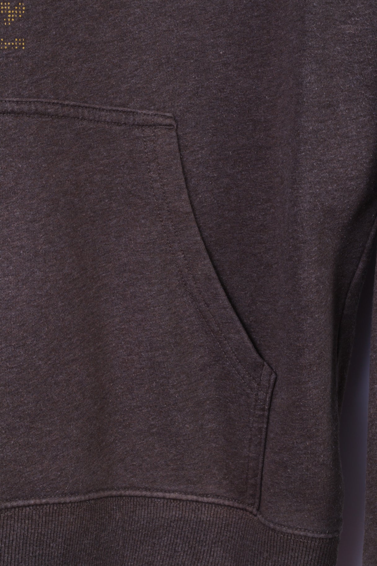 The North Face Mens XS Sweatshirt Brown Cotton Graphic Logo Kangaroo Pocket Hoodie