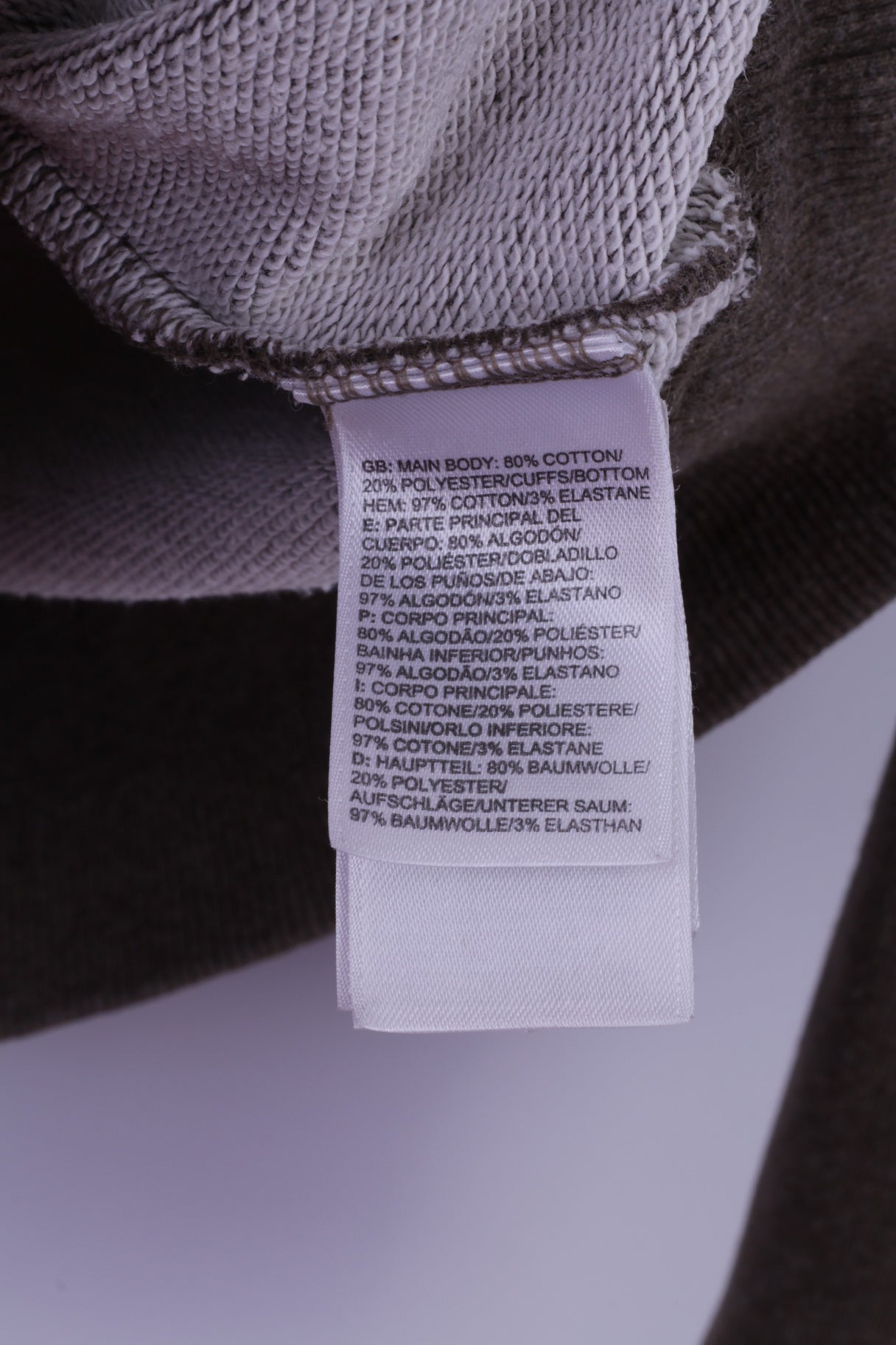 The North Face Mens XS Sweatshirt Brown Cotton Graphic Logo Kangaroo Pocket Hoodie