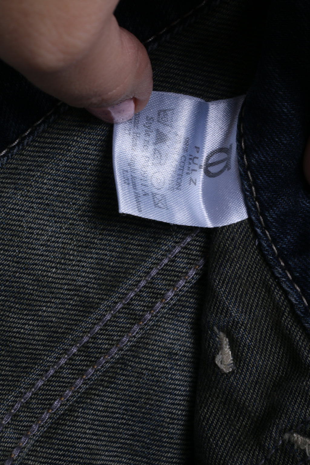 PULZ Jeans Pantalon Jeans W27 L32 Femme Vert Foncé Denim