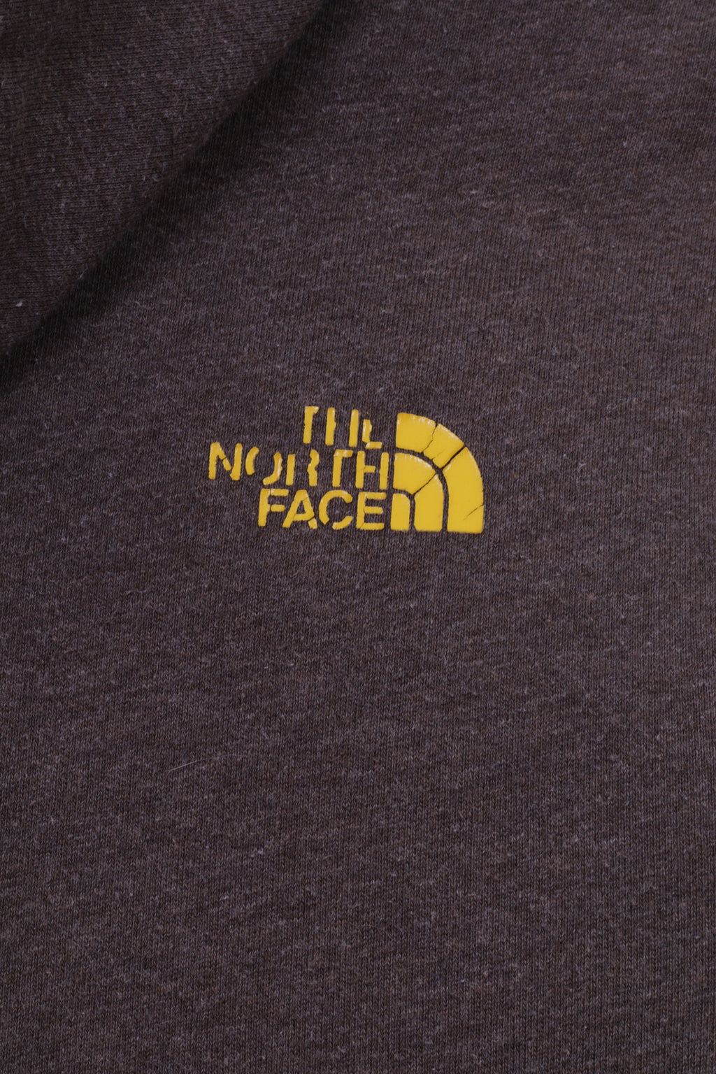 The North Face Mens XS Sweatshirt Brown Cotton Graphic Logo Kangaroo Pocket Hoodie