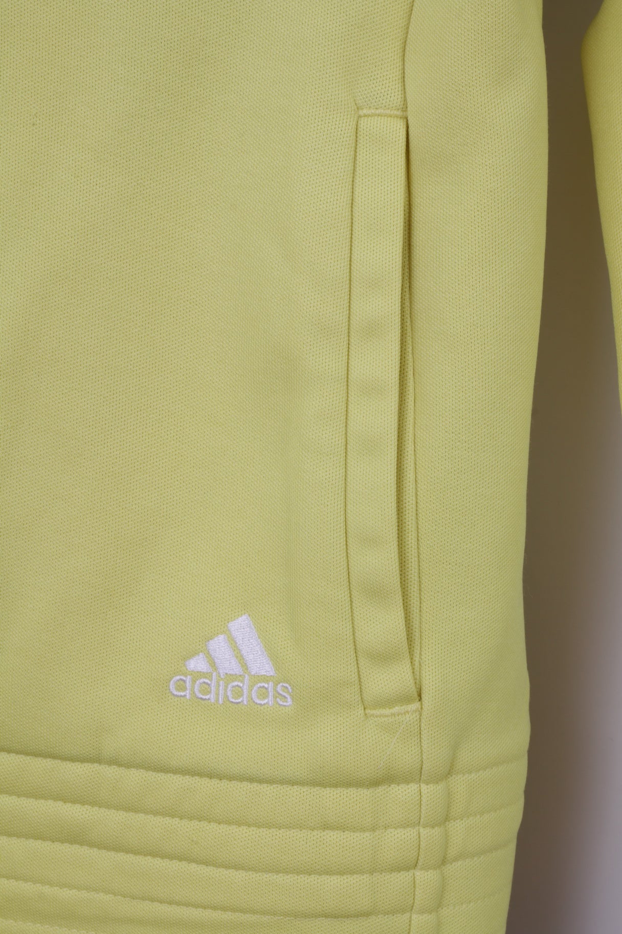 Adidas Girls 14 Age 164 Sweatshirt Yellow Zip Up 3 Stripe Track Top Unisex
