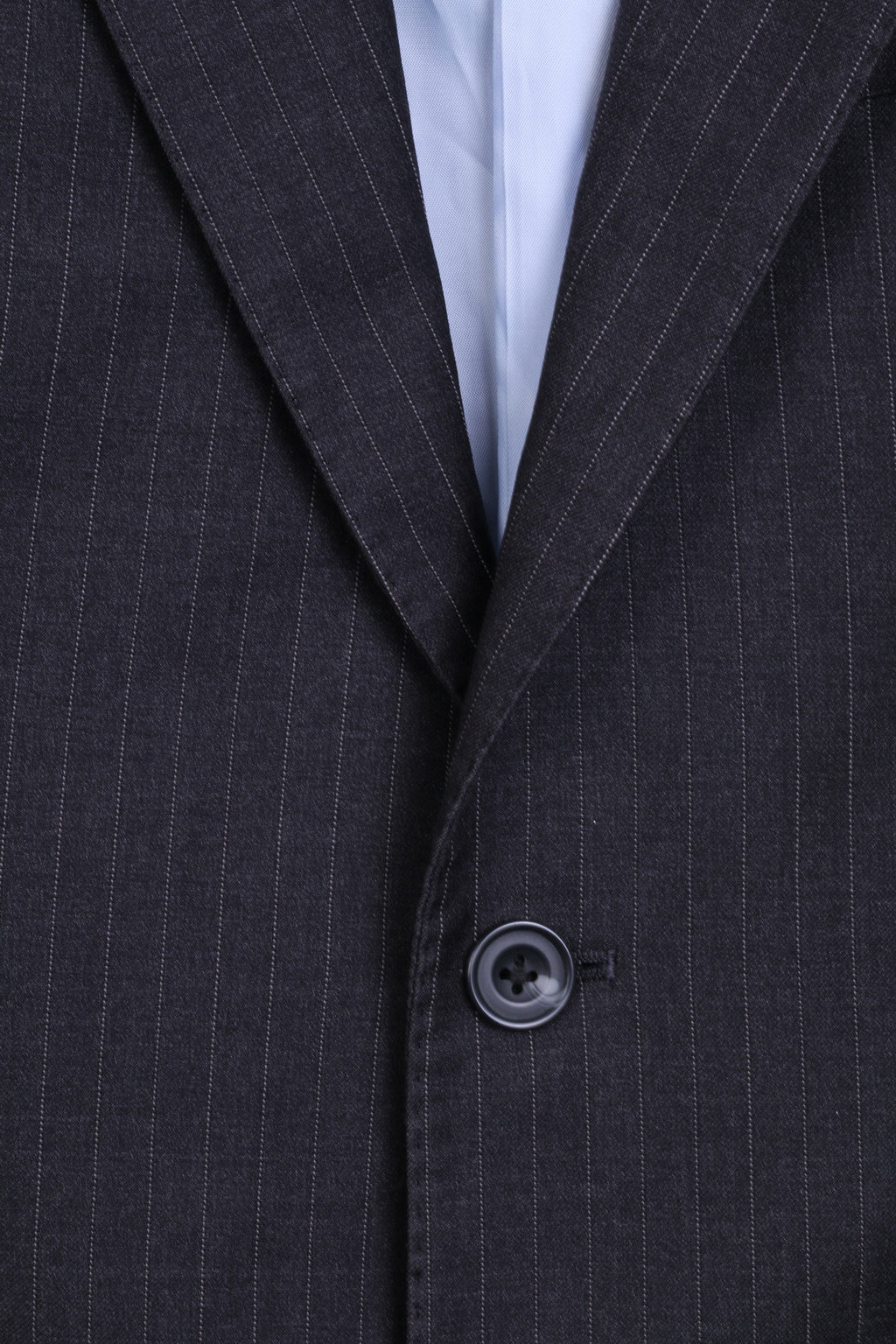 T.M.Lewin Mens 38R M Jacket Blazer Merino Wool Dark Grey Striped - RetrospectClothes