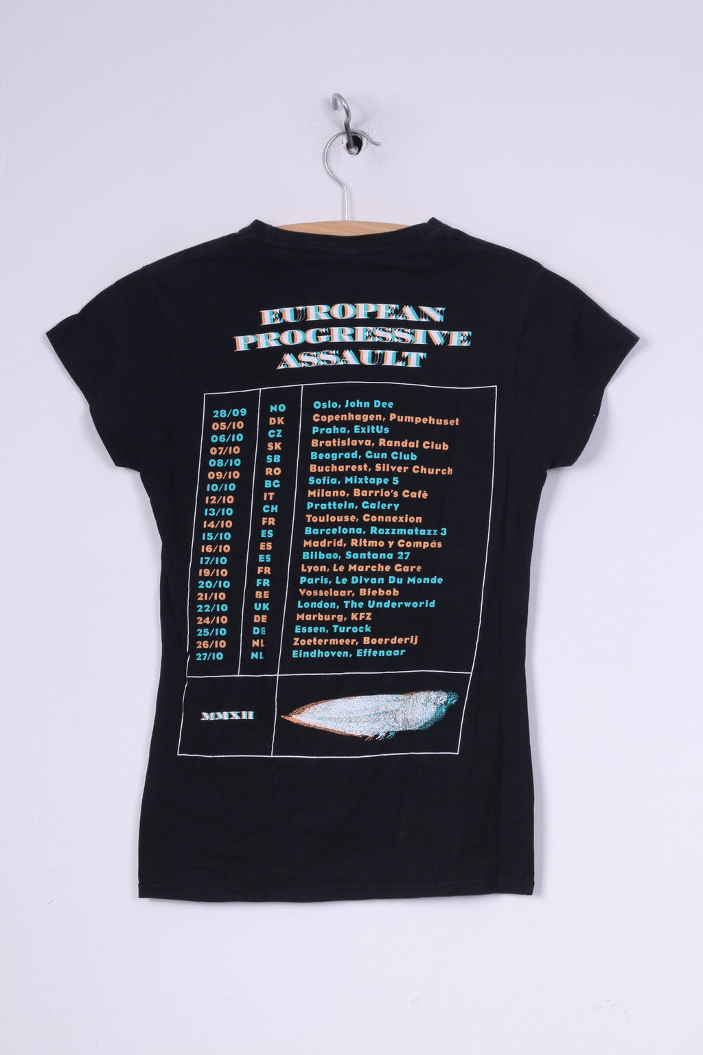 Gildan Ring Spun Womens S T-Shirt Graphique Noir Coton Lépreux Manches Courtes Top Bande Métallique 