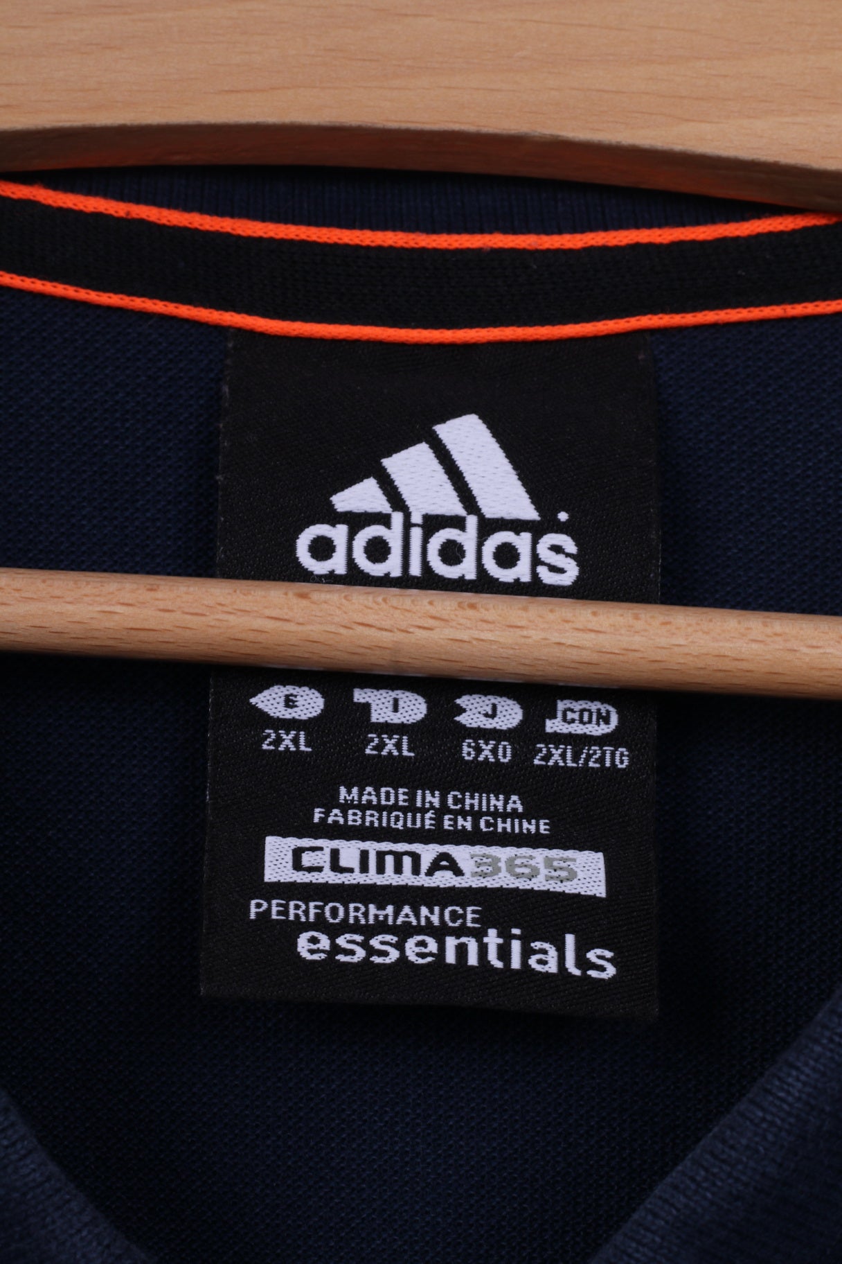 Adidas Polo à manches courtes pour homme 2XL avec 3 rayures Bleu marine 