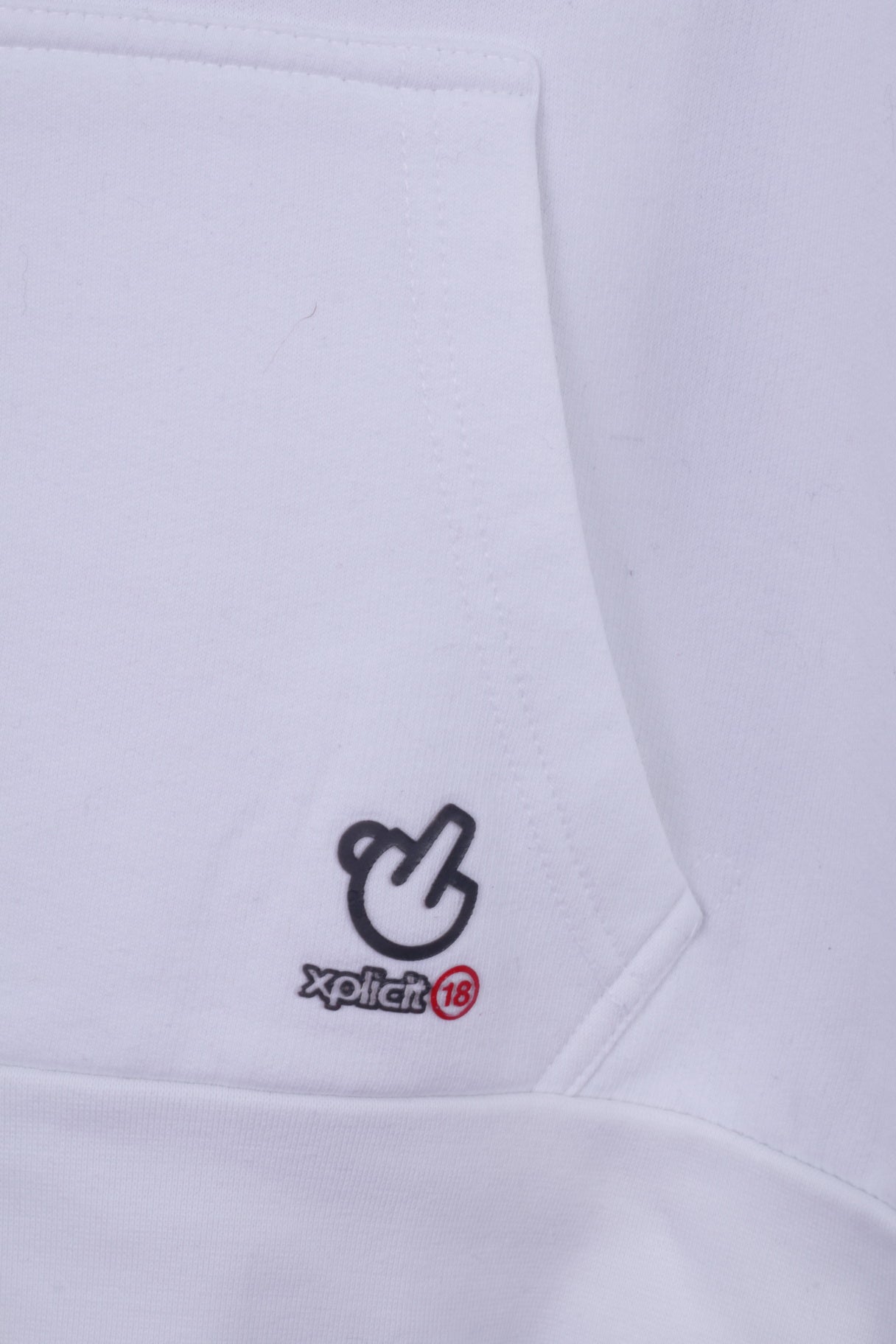 Xplicits Industries Sweat XL à capuche en coton mélangé blanc pour femme